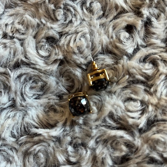 Kate Spade Druxy Stud Glitter Shimmer Earrings Costume Jewelry Sequin Metallic - Picture 11 of 16